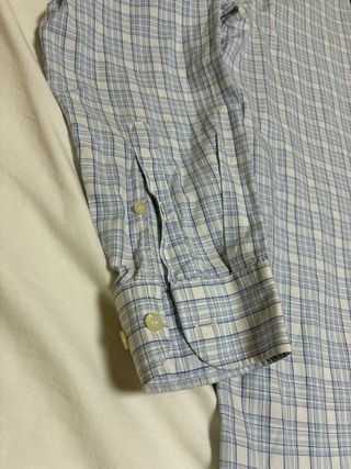 Camisa Lacoste Cuadros Azul y Blanco