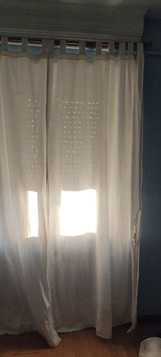 Juego de 2 cortinas blancas