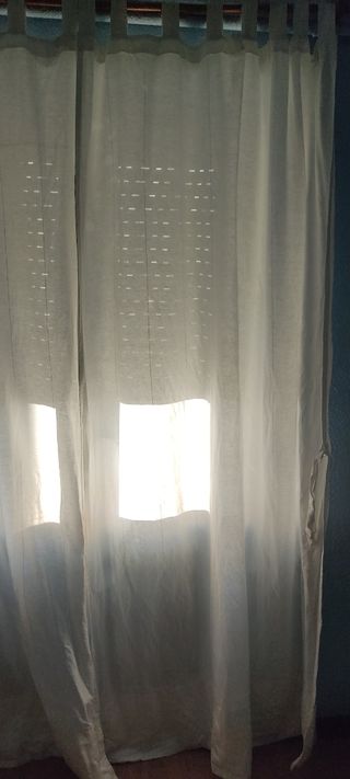 Juego de 2 cortinas blancas