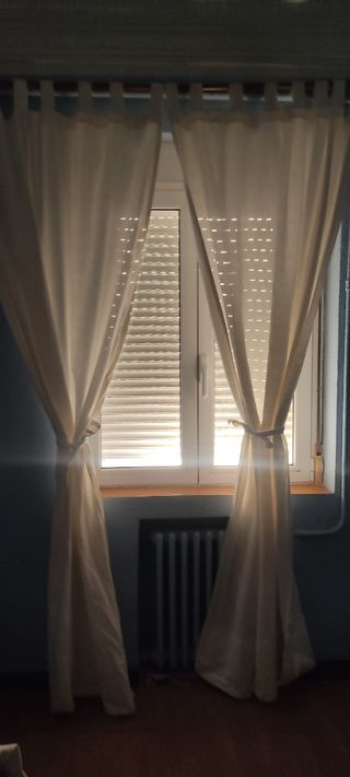 Juego de 2 cortinas blancas