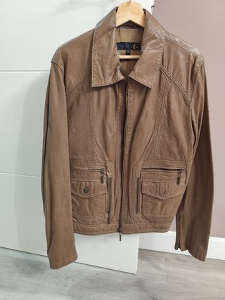 Cazadora Piel Roberto Cavalli Marrón Talla M