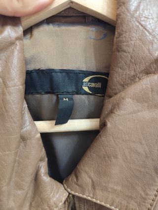 Cazadora Piel Roberto Cavalli Marrón Talla M