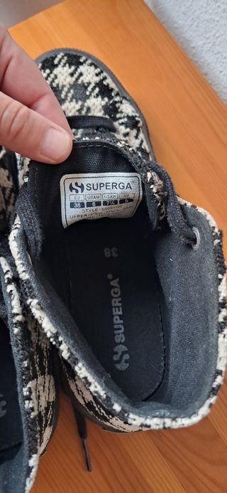 Botín Superga Cuadros Talla 38