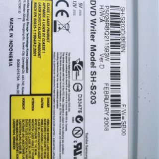 Grabadora DVD SATA Samsung SH-S203B