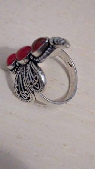 Anillo Plata Libélula Ajustable