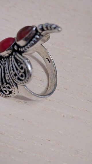 Anillo Plata Libélula Ajustable
