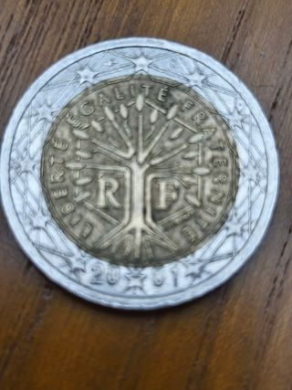 Moneda 2€ Francia 2001 RF Árbol,ediciòn especial