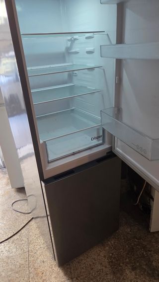 Nevera combi plateada