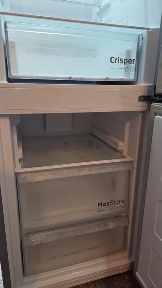 Nevera combi plateada