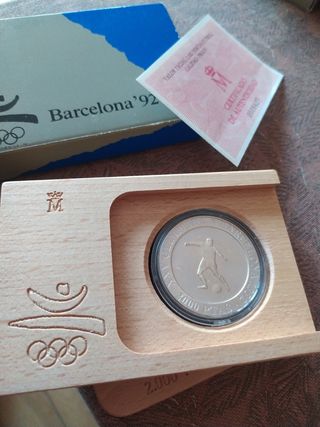 Moneda Plata Barcelona 92 2000 Pesetas