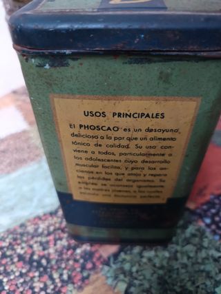 Caja antigua metálica Phoscao