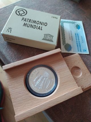 Moneda Plata Patrimonio Mundial UNESCO 1996