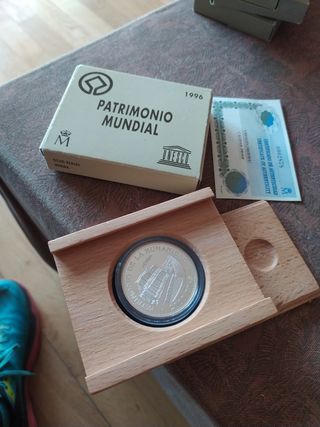 Moneda Plata Patrimonio Mundial UNESCO 1996