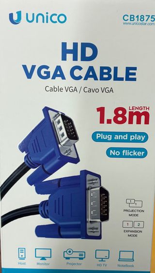 Cable VGA HD Unico 1.8m