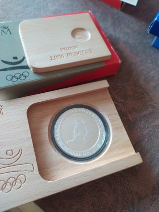 Moneda 2000 Pesetas Plata Barcelona 92