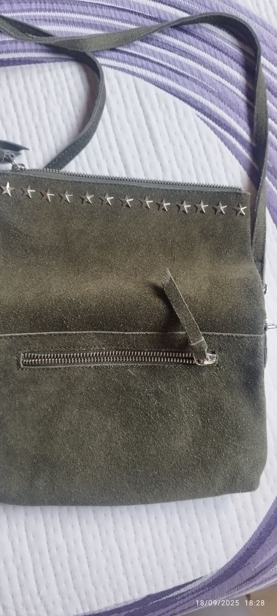 Bolso bandolera mujer verde con estrellas