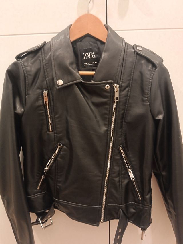 Chaqueta Zara Piel Negra