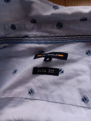 Camisa Spagnolo azul estampada