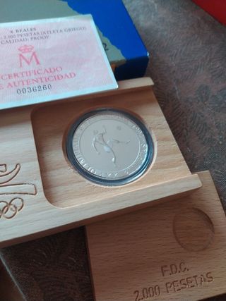 Moneda Plata 2000 Pesetas Barcelona 92 FDC