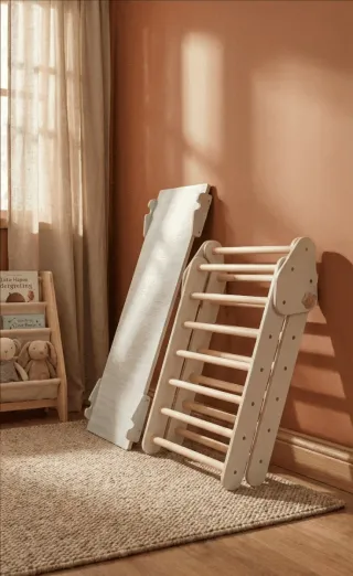 Triangulo plegable infantil Montessori de madera