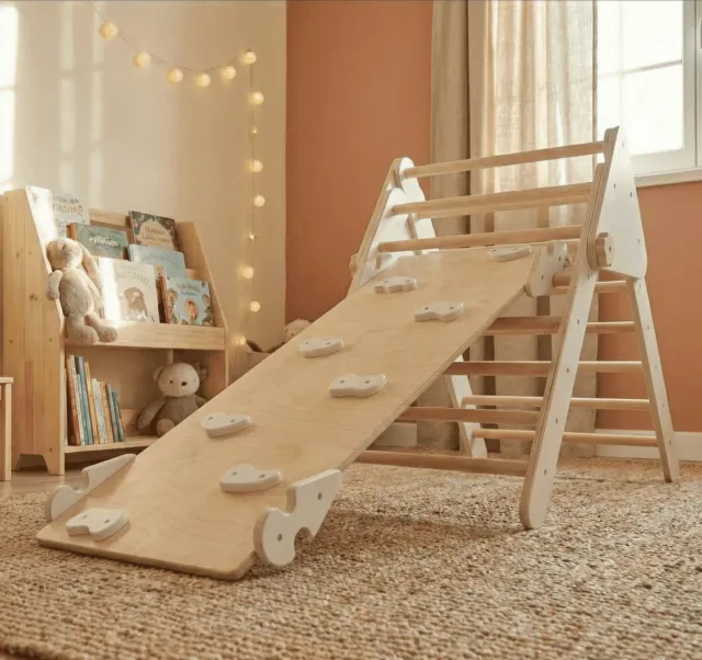 Triangulo plegable infantil Montessori de madera