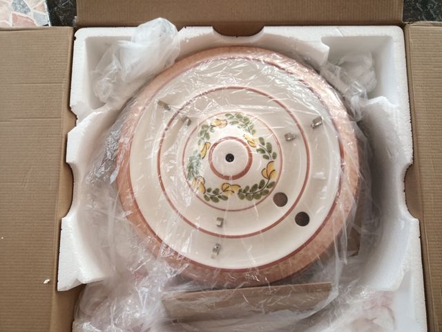 2 Plafónes rústico cerámica 2 tubos LED