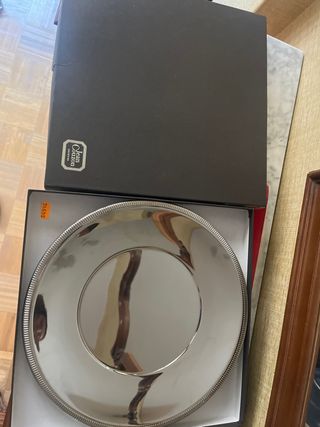 Bandeja Jean Couzon Orfevre Metal Plateada