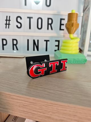 Emblema Parrilla GTI Negro Rojo