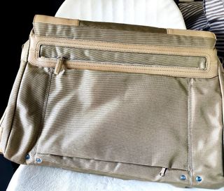 Maletín Piquadro Beige Cuero y Tela