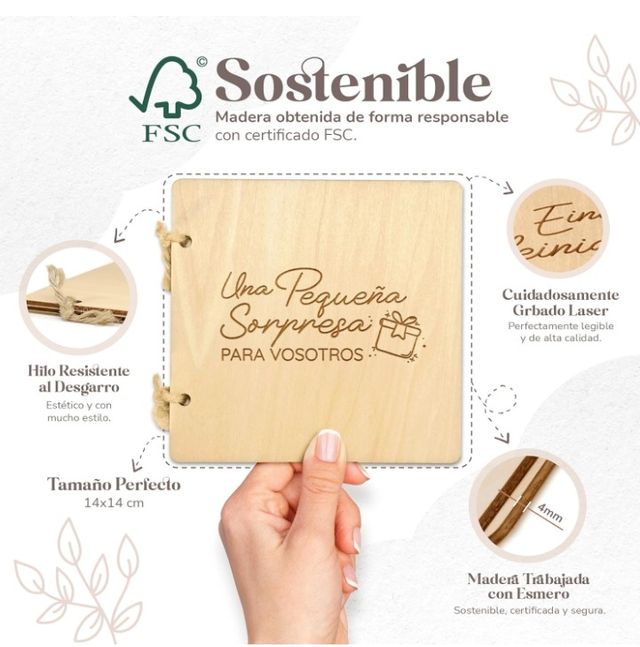 Anuncio embarazo madera abuelos