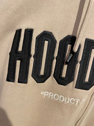 Sudadera Hoodrich Beige Cremallera