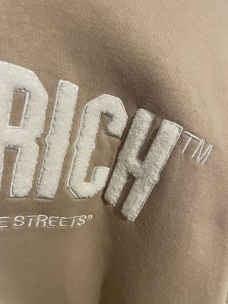 Sudadera Hoodrich Beige Cremallera