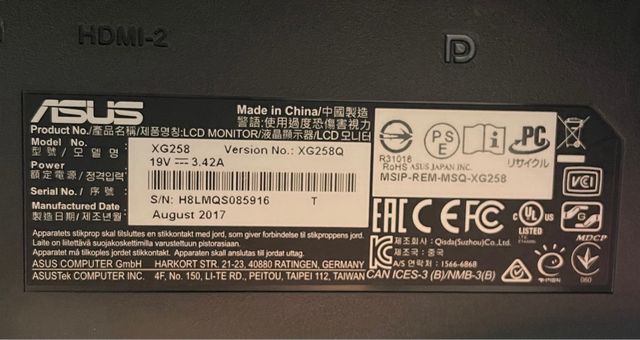 Monitor Asus ROG Strix XG258Q 240Hz