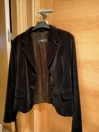 Blazer/americana de terciopelo negro Max Mara Week