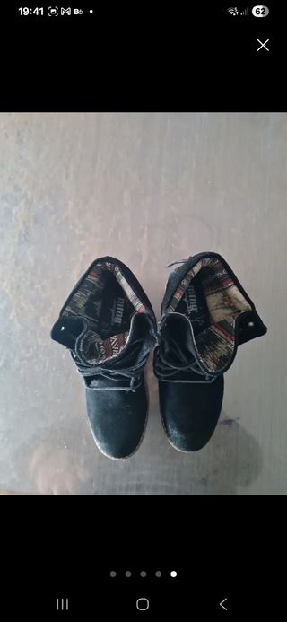 Botines Mustang Piel Negro Talla 39