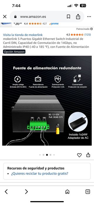 MokerLink Switch Ethernet Gigabit 5 Puertos