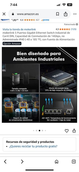 MokerLink Switch Ethernet Gigabit 5 Puertos