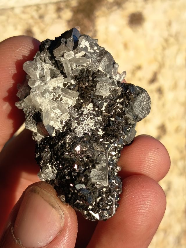 Minerais de galena de quartzo
