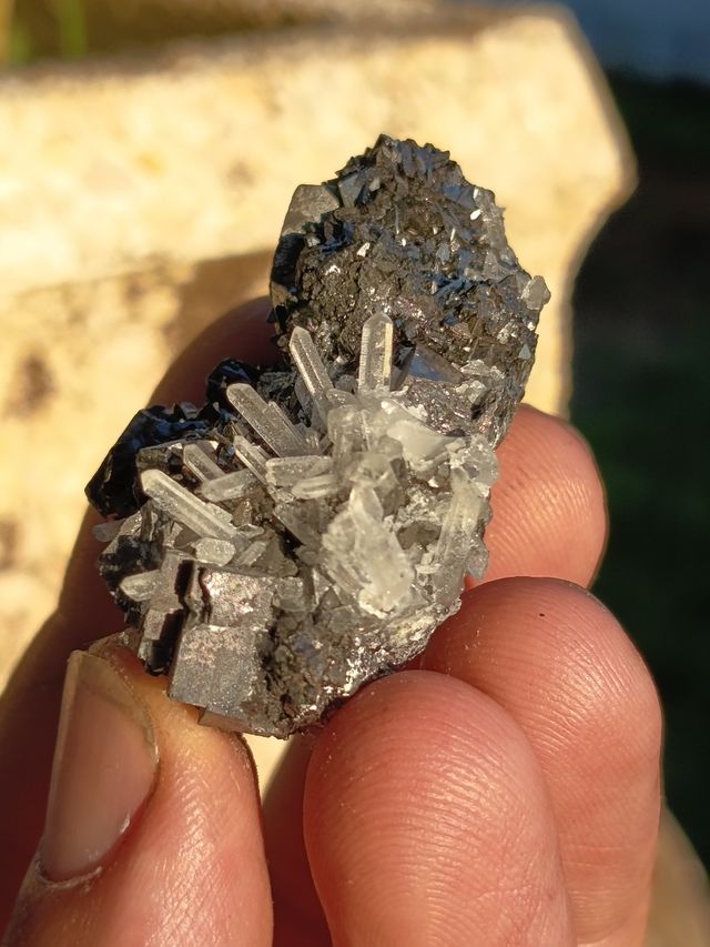 Minerais de galena de quartzo