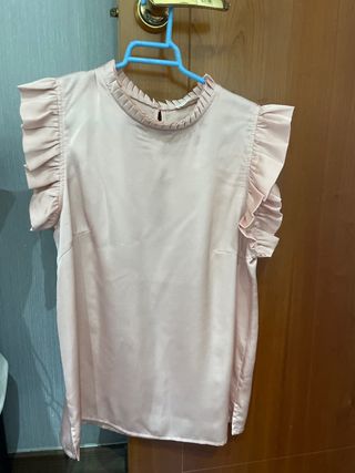 Blusa rosa Lovie& Co talla M
pantalón ancho