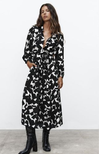 Vestido estampado Zara