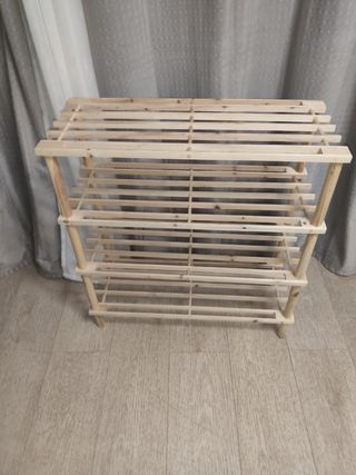 Estantería de madera de 4 niveles