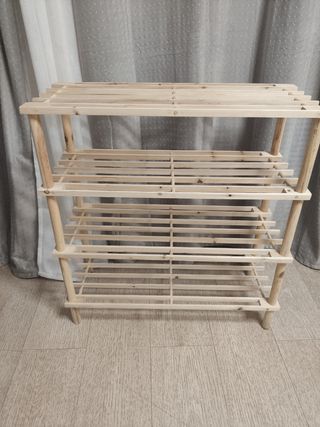 Estantería de madera de 4 niveles