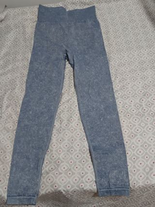 Conjunto Malla y Camiseta Manga Larga Azul