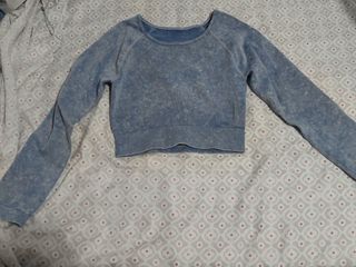 Conjunto Malla y Camiseta Manga Larga Azul