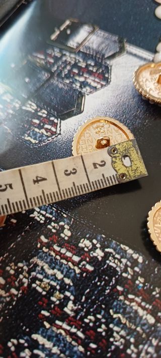 Bottoni Chanel Cuore Perle Nero Oro