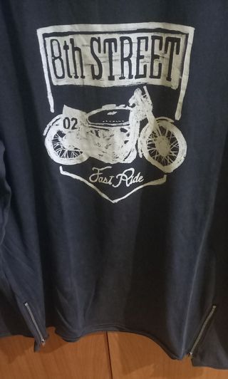 Camiseta Zara manga larga chico gris Talla 13-14añ