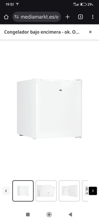 Congelador 33L OK. Bajo encimera