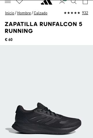 Adidas Runfalcon 5 Zapatilla Running Negra