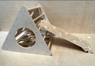 Cubo de Escalada y Rampa 2 en 1 Rocodromo/Tobogán